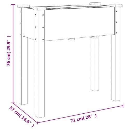 Sadilica s kotačima i oblogom siva 71 x 37 x 80 cm od jelovine - Siva 71 x 37 x 80 cm 1 Cijena