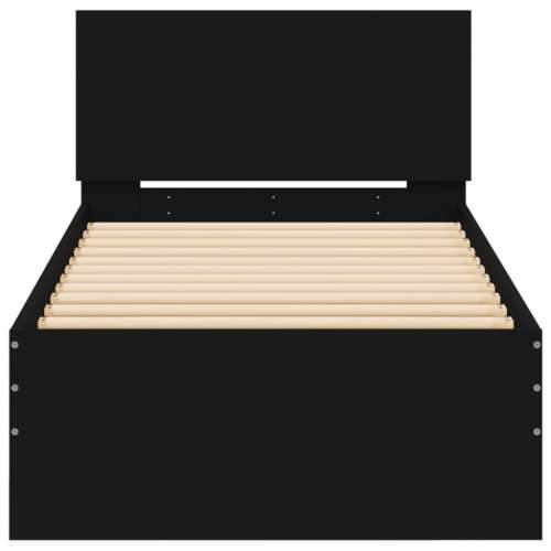Okvir za krevet s uzglavljem i LED svjetlima crni 75x190 cm - Crna 75 x 190 cm Cijena