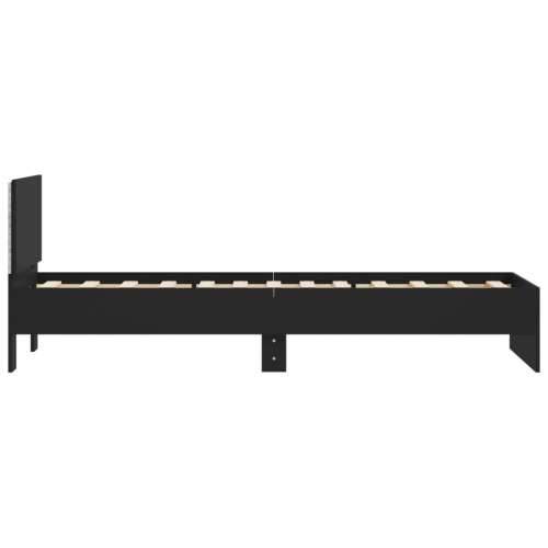 Okvir za krevet s uzglavljem i LED svjetlima crni 75x190 cm - Crna 75 x 190 cm Cijena
