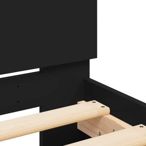 Okvir za krevet s uzglavljem i LED svjetlima crni 75x190 cm - Crna 75 x 190 cm Cijena