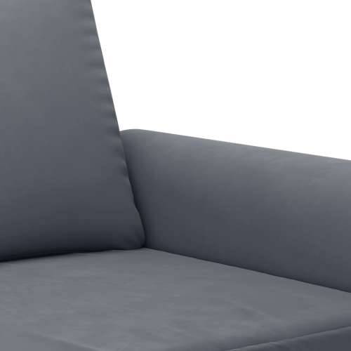 3-dijelni set sofa s jastucima tamnosivi baršunasti - Tamno siva Bez oslonca za noge Cijena