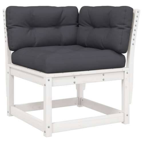 Vrtna garnitura - 5-dijelni set vrtnih sofa s jastucima bijeli masivna borovina - Bijela 1 Cijena