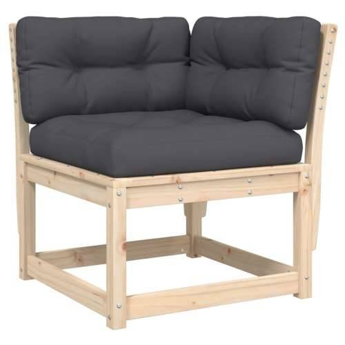 Vrtna garnitura - 5-dijelni set vrtnih sofa od masivne borovine s jastucima - Prirodna boja bora Da 1 Cijena