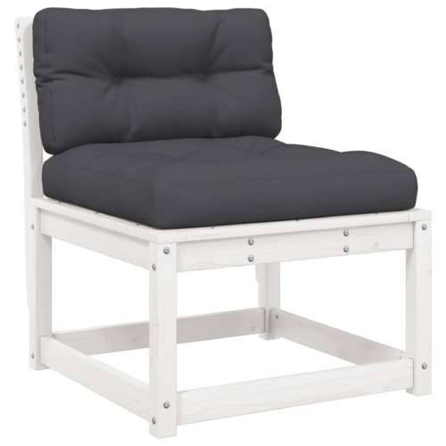 Vrtna garnitura - 5-dijelni set vrtnih sofa s jastucima bijeli masivna borovina - Bijela Da 1 Cijena