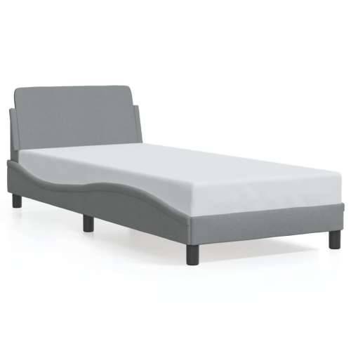 Okvir kreveta bez madraca svjetlosivi 90x200 cm od tkanine - Svjetlosiva 90 x 200 cm Cijena