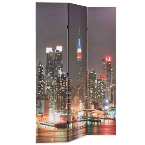 Paravan - Sklopiva sobna pregrada sa slikom New Yorka noću 120 x 170 cm - 120 x 170 cm 1 Cijena