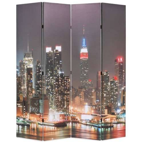 Paravan - Sklopiva sobna pregrada sa slikom New Yorka noću 160 x 170 cm  - 160 x 170 cm 1 Cijena