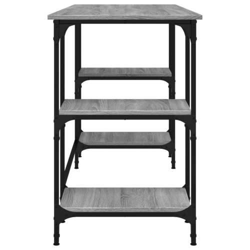 Radni stol boja hrasta 140x50x75 cm metal i konstruirano drvo - Sivi hrast sonoma Cijena