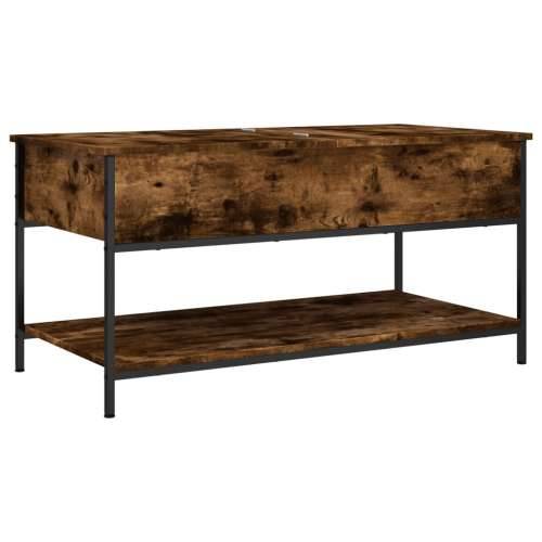 Stolić za kavu boja hrasta 100 x 50 x 50 cm od drva i metala - Dimljeni hrast 1 100 cm Cijena