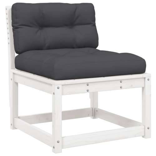 Vrtna garnitura - 5-dijelni set vrtnih sofa s jastucima bijeli masivna borovina  - Bijela Da 1 Cijena