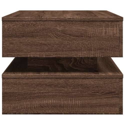 Stolić za kavu s LED svjetlima smeđa boja hrasta 90x50x40 cm - Smeđi hrast 1 90 cm Cijena