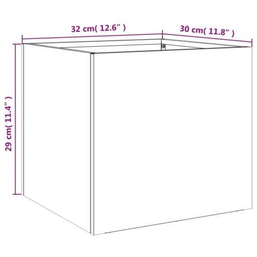 Sadilice 2 kom srebrne 32 x 30 x 29 cm od pocinčanog čelika - Pocinčani čelik / siva 32 x 30 x 29 cm 2 Cijena