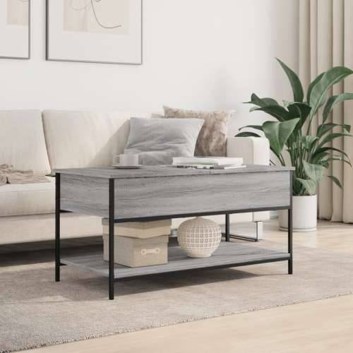 Stolić za kavu siva boja hrasta 100x50x50 cm od drva i metala Sivi hrast sonoma 1 100 cm Cijena