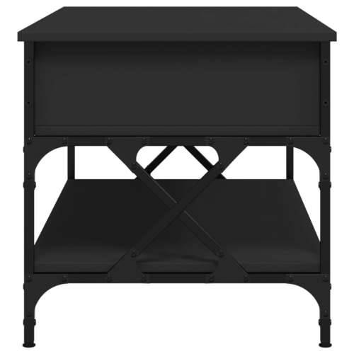 Stolić za kavu crni 100 x 50 x 50 cm konstruirano drvo i metal Crna 1 100 cm Cijena