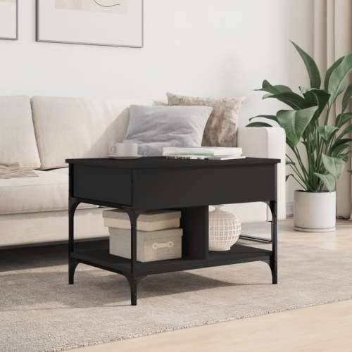 Stolić za kavu crni 70 x 50 x 50 cm konstruirano drvo i metal - Crna 1 70 cm Cijena