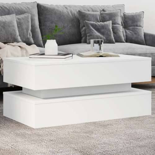 Stolić za kavu s LED svjetlima bijeli 90 x 50 x 40 cm - Bijela 1 90 cm Cijena