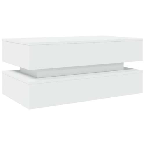 Stolić za kavu s LED svjetlima bijeli 90 x 50 x 40 cm - Bijela 1 90 cm Cijena