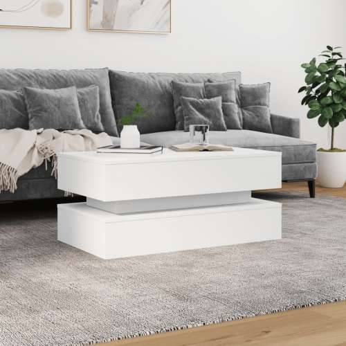 Stolić za kavu s LED svjetlima bijeli 90 x 50 x 40 cm - Bijela 1 90 cm Cijena