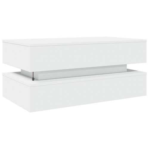 Stolić za kavu s LED svjetlima bijeli 90 x 50 x 40 cm - Bijela 1 90 cm Cijena