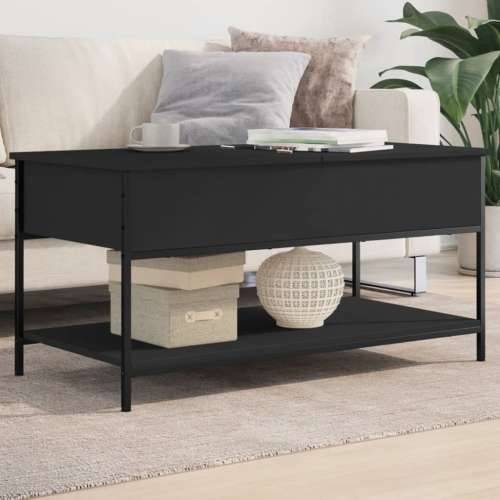 Stolić za kavu crni 100 x 50 x 50 cm konstruirano drvo i metal - Crna 1 100 cm Cijena