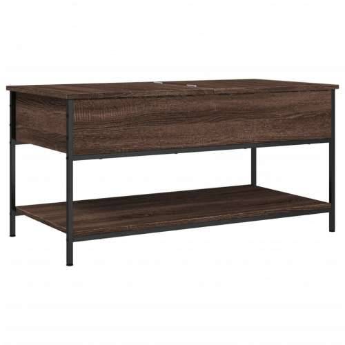Stolić za kavu smeđa boja hrasta 100x50x50 cm od drva i metala - Smeđi hrast 1 100 cm Cijena