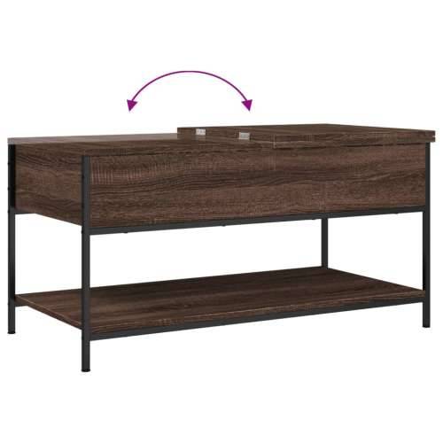 Stolić za kavu smeđa boja hrasta 100x50x50 cm od drva i metala - Smeđi hrast 1 100 cm Cijena