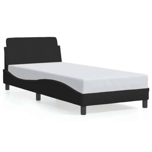 Okvir za krevet s uzglavljem bez madraca crni 80x200 cm tkanine - Crna 80 x 200 cm Cijena