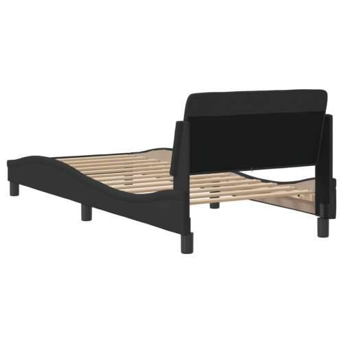 Okvir za krevet s uzglavljem bez madraca crni 80x200 cm tkanine - Crna 80 x 200 cm Cijena