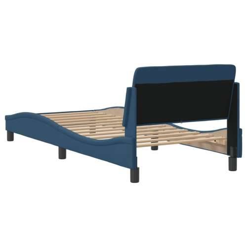 Okvir za krevet s uzglavljem bez madraca plavi 80x200cm tkanine - Plava 80 x 200 cm Cijena