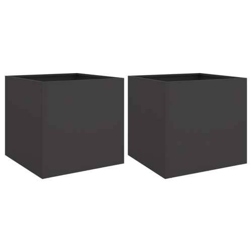 Sadilice 2 kom crne 42 x 40 x 39 cm od čelika - Čelik/crna 42 x 40 x 39 cm 2 Cijena