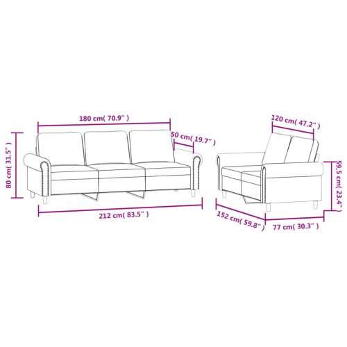 2-dijelni set sofa s jastucima crvena boja vina baršunasti - boja crnog vina Bez oslonca za noge Cijena
