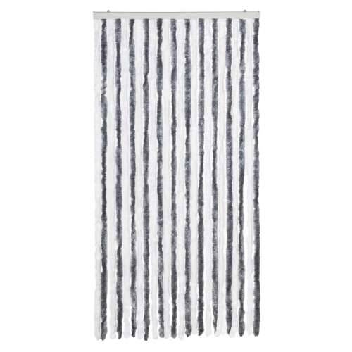 Zastor protiv muha sivo-bijeli 100 x 200 cm od šenila - Siva i bijela 100 x 200 cm Cijena