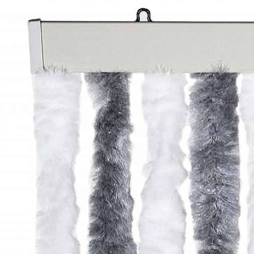 Zastor protiv muha sivo-bijeli 100 x 200 cm od šenila - Siva i bijela 100 x 200 cm Cijena