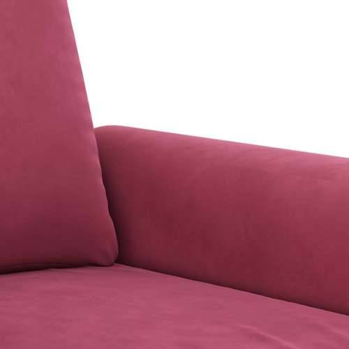 2-dijelni set sofa s jastucima crvena boja vina baršunasti boja crnog vina s jastučićima Cijena