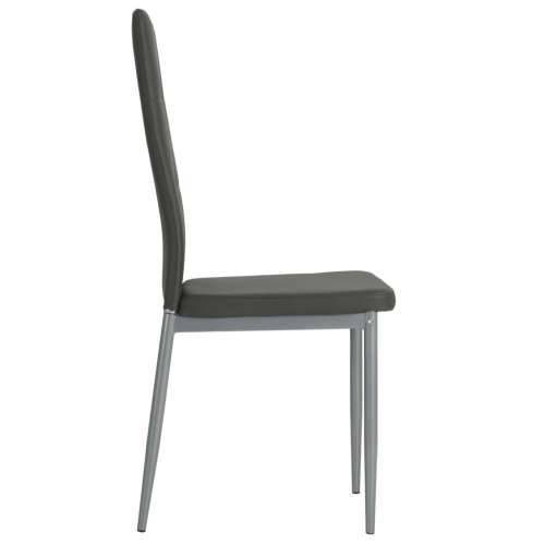 Blagovaonske stolice od umjetne kože 4 kom sive Cijena