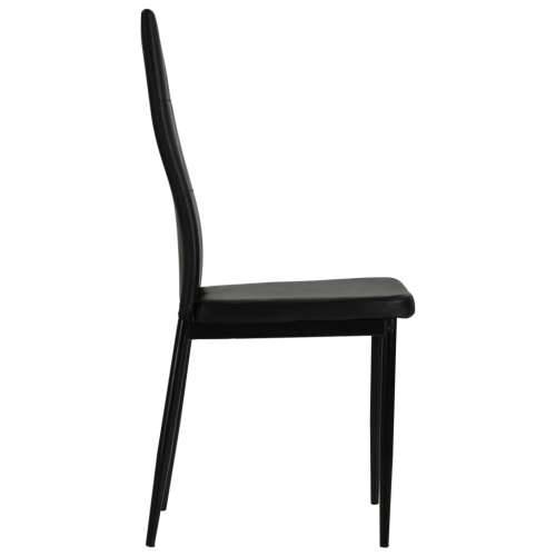 Blagovaonske stolice od umjetne kože 2 kom crne Cijena