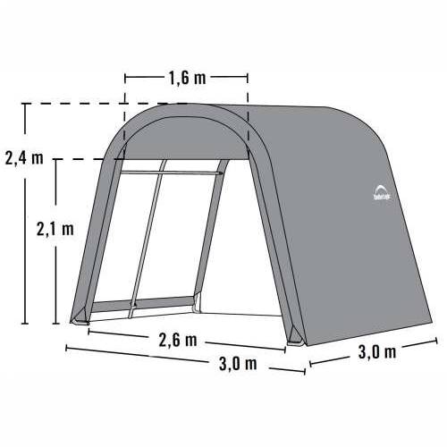 ShelterLogic - Skladišni šator - Round top - 9 m² - 300x300cm | BRANDED IN THE USA Cijena