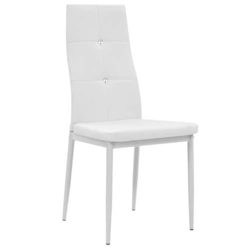 Blagovaonske stolice od umjetne kože 2 kom bijele Cijena