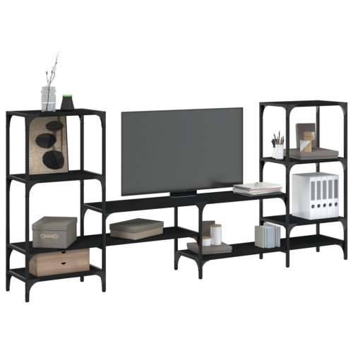 TV ormarić crni 206,5 x 28,5 x 95 cm od konstruiranog drva - Crna 1 Cijena