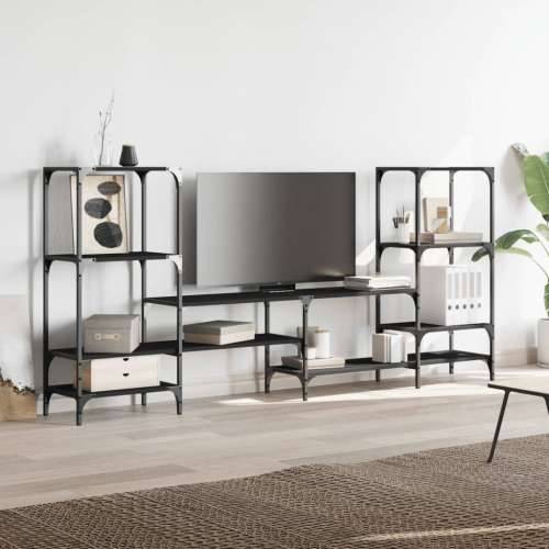 TV ormarić crni 206,5 x 28,5 x 95 cm od konstruiranog drva - Crna 1 Cijena