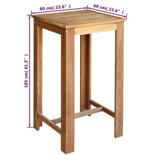 Barski stol od masivnog drva akacije 60 x 60 x 105 cm - 60 x 60 x 105 cm 1 Cijena