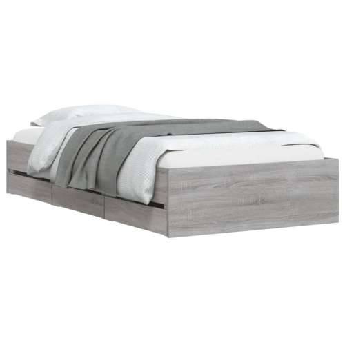 Okvir za krevet s ladicama boja hrasta 90x200 cm - Sivi hrast sonoma 90 x 200 cm Cijena