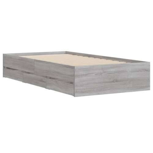 Okvir za krevet s ladicama boja hrasta 90x200 cm - Sivi hrast sonoma 90 x 200 cm Cijena