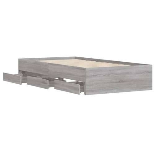 Okvir za krevet s ladicama boja hrasta 90x200 cm - Sivi hrast sonoma 90 x 200 cm Cijena