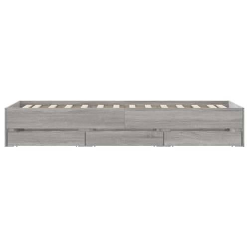 Okvir za krevet s ladicama boja hrasta 90x200 cm - Sivi hrast sonoma 90 x 200 cm Cijena