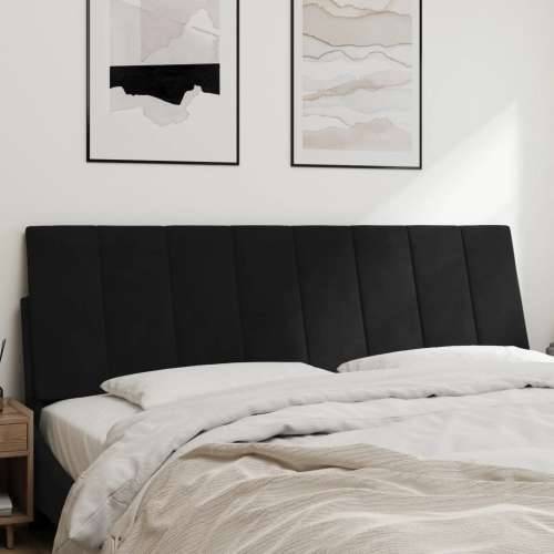 Jastuk za uzglavlje crni 160 cm baršunasti - Crna 160 cm 1 Cijena