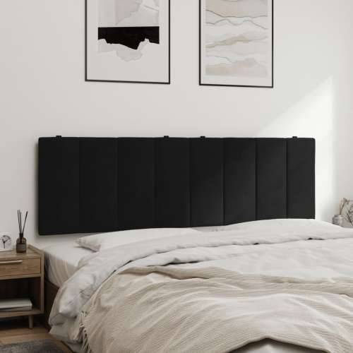 Jastuk za uzglavlje crni 160 cm baršunasti - Crna 160 cm 1 Cijena