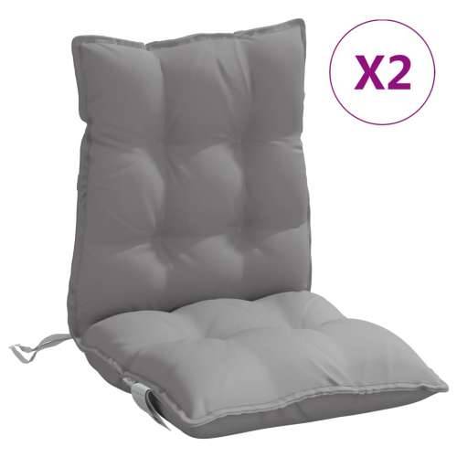 Jastuci za stolice s niskim naslonom 2 kom sivi od tkanine - Siva 2 with 2 elastic straps Cijena