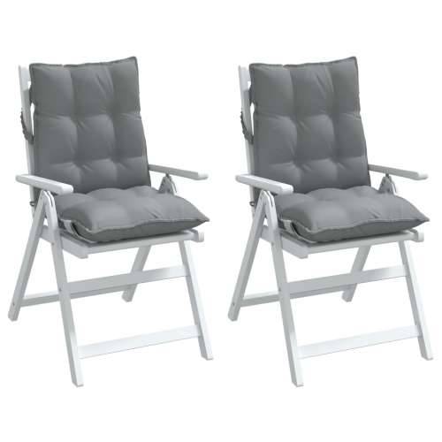 Jastuci za stolice s niskim naslonom 2 kom sivi od tkanine - Siva 2 with 2 elastic straps Cijena