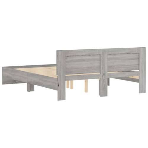 Okvir kreveta s uzglavljem LED siva boja hrasta 160x200 cm - Sivi hrast sonoma 160 x 200 cm Cijena